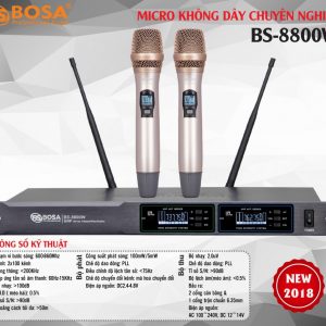Micro Karaoke Khong Day Bosa Bs 8800w